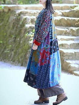 Amazon.com: LUZU JUNU Women's Trench Coat Floral Print Long
